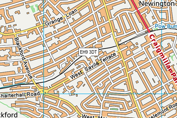EH9 3DT map - OS VectorMap District (Ordnance Survey)