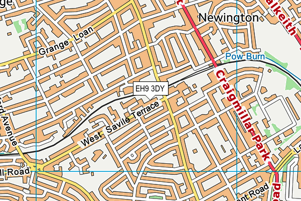 EH9 3DY map - OS VectorMap District (Ordnance Survey)