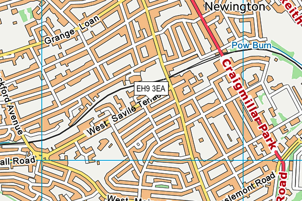 EH9 3EA map - OS VectorMap District (Ordnance Survey)