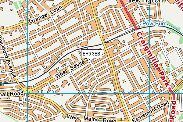 EH9 3EB map - OS VectorMap District (Ordnance Survey)