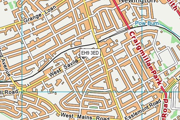 EH9 3ED map - OS VectorMap District (Ordnance Survey)