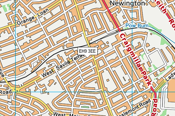 EH9 3EE map - OS VectorMap District (Ordnance Survey)