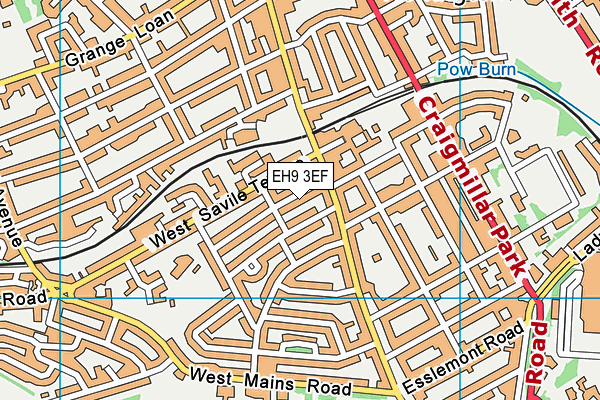 EH9 3EF map - OS VectorMap District (Ordnance Survey)