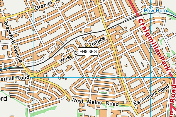 EH9 3EG map - OS VectorMap District (Ordnance Survey)