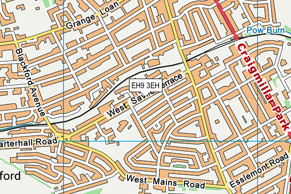 EH9 3EH map - OS VectorMap District (Ordnance Survey)