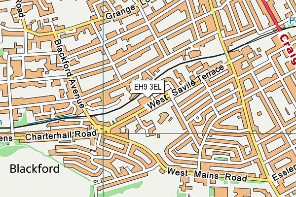 EH9 3EL map - OS VectorMap District (Ordnance Survey)