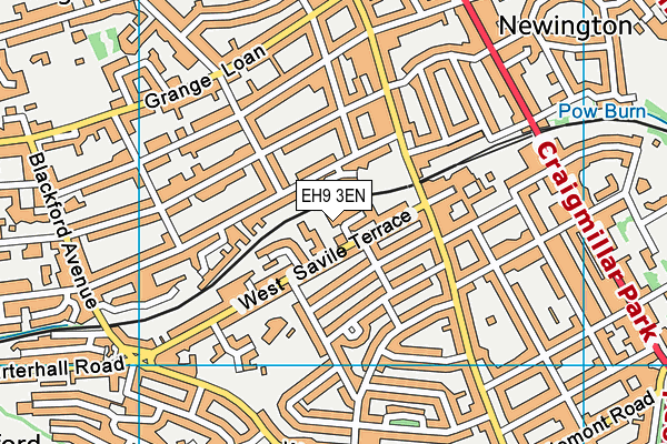 EH9 3EN map - OS VectorMap District (Ordnance Survey)