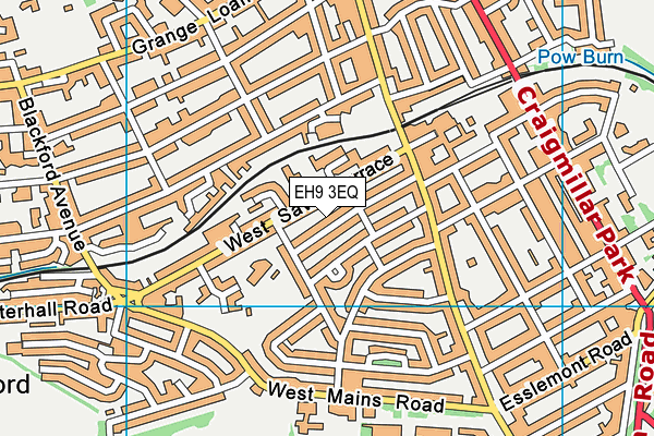 EH9 3EQ map - OS VectorMap District (Ordnance Survey)