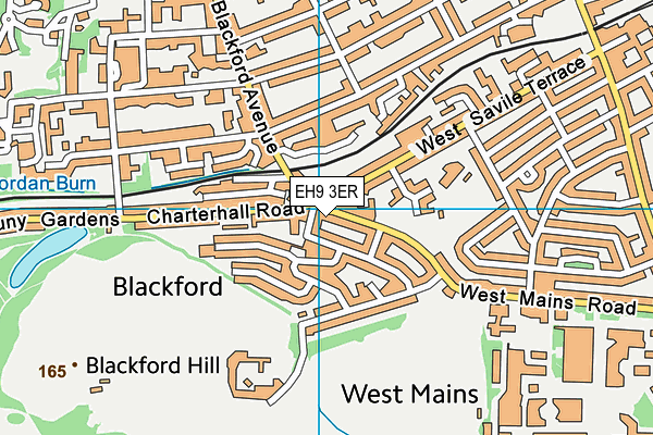 EH9 3ER map - OS VectorMap District (Ordnance Survey)