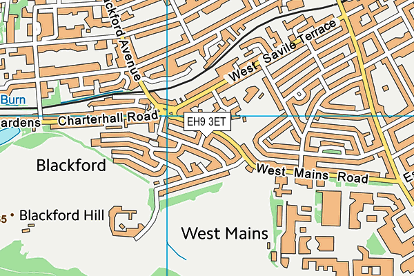 EH9 3ET map - OS VectorMap District (Ordnance Survey)