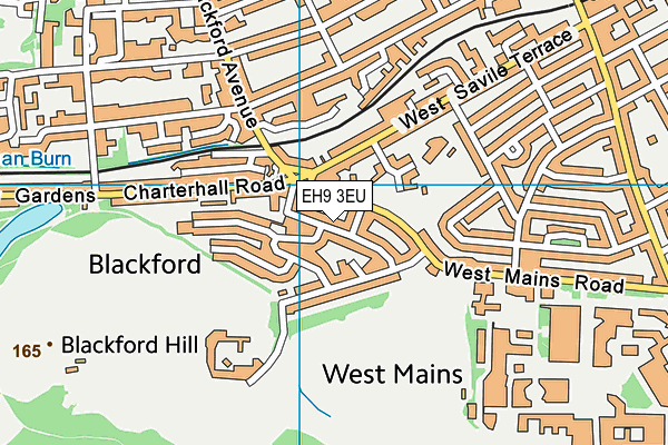 EH9 3EU map - OS VectorMap District (Ordnance Survey)