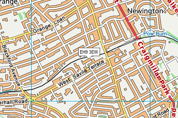 EH9 3EW map - OS VectorMap District (Ordnance Survey)