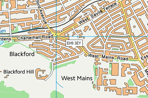 EH9 3EY map - OS VectorMap District (Ordnance Survey)
