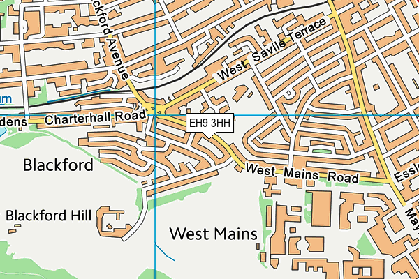 EH9 3HH map - OS VectorMap District (Ordnance Survey)