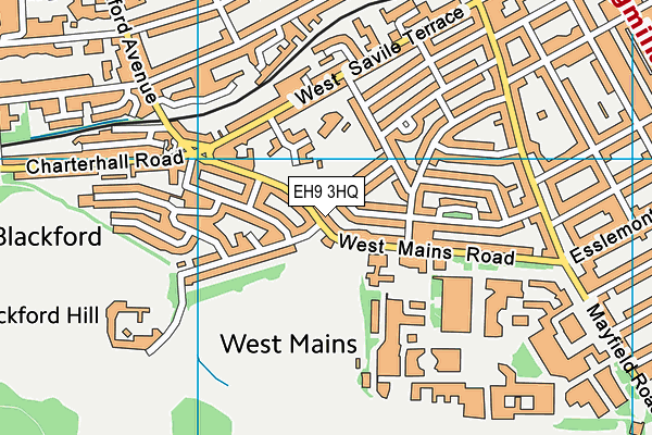 EH9 3HQ map - OS VectorMap District (Ordnance Survey)