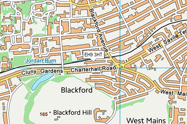 EH9 3HT map - OS VectorMap District (Ordnance Survey)