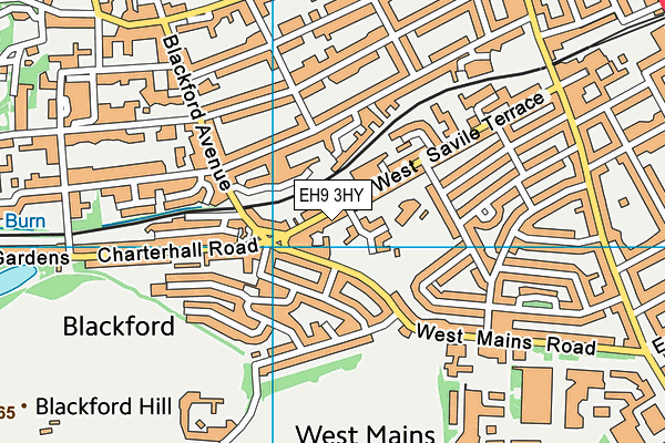 EH9 3HY map - OS VectorMap District (Ordnance Survey)