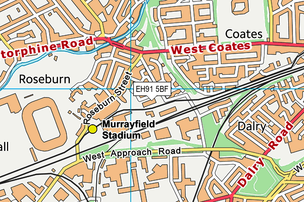 EH91 5BF map - OS VectorMap District (Ordnance Survey)