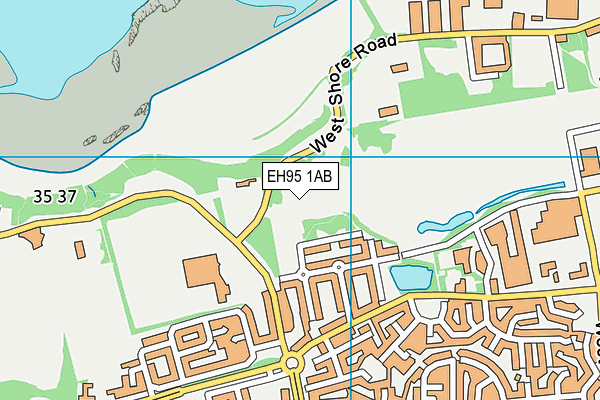 EH95 1AB map - OS VectorMap District (Ordnance Survey)