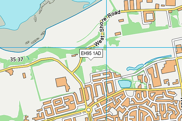 EH95 1AD map - OS VectorMap District (Ordnance Survey)
