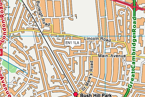 EN1 1LA map - OS VectorMap District (Ordnance Survey)