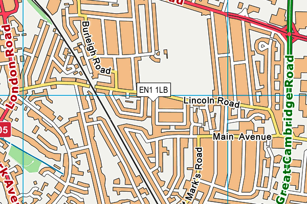 EN1 1LB map - OS VectorMap District (Ordnance Survey)