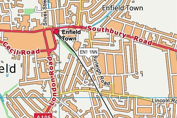 EN1 1NN map - OS VectorMap District (Ordnance Survey)