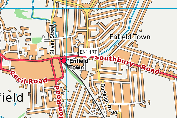 EN1 1RT map - OS VectorMap District (Ordnance Survey)
