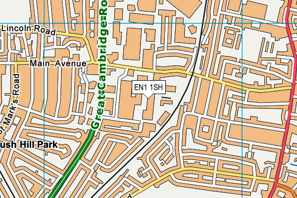 EN1 1SH map - OS VectorMap District (Ordnance Survey)