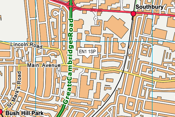 EN1 1SP map - OS VectorMap District (Ordnance Survey)