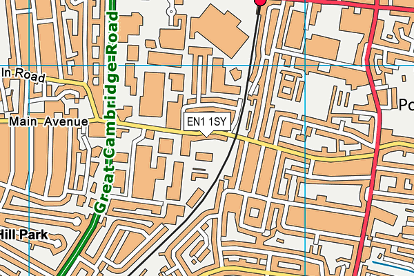 EN1 1SY map - OS VectorMap District (Ordnance Survey)