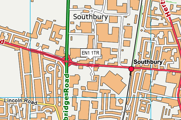 EN1 1TR map - OS VectorMap District (Ordnance Survey)