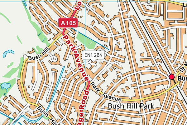 EN1 2BN map - OS VectorMap District (Ordnance Survey)