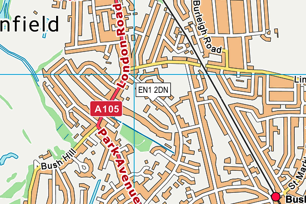 EN1 2DN map - OS VectorMap District (Ordnance Survey)