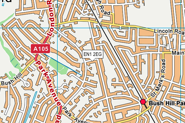 EN1 2EG map - OS VectorMap District (Ordnance Survey)