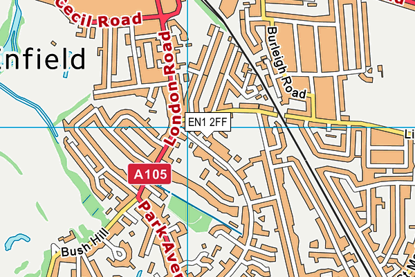 EN1 2FF map - OS VectorMap District (Ordnance Survey)