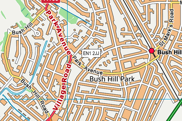 EN1 2JJ map - OS VectorMap District (Ordnance Survey)