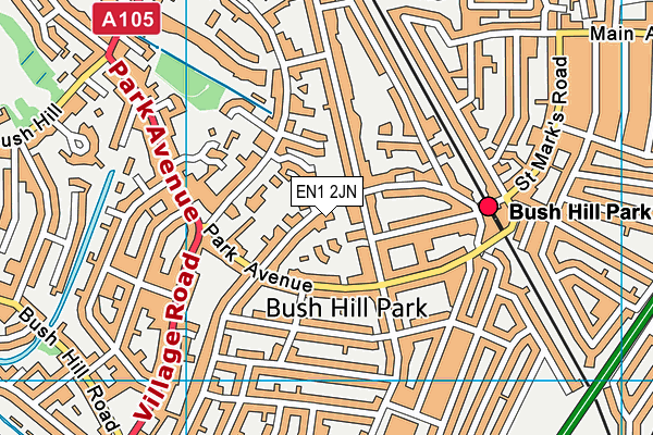 EN1 2JN map - OS VectorMap District (Ordnance Survey)