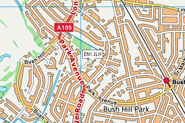 EN1 2LH map - OS VectorMap District (Ordnance Survey)
