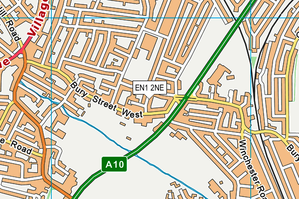 EN1 2NE map - OS VectorMap District (Ordnance Survey)