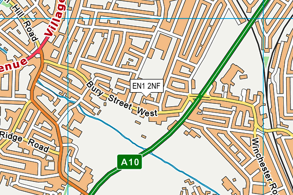 EN1 2NF map - OS VectorMap District (Ordnance Survey)