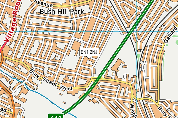 EN1 2NJ map - OS VectorMap District (Ordnance Survey)