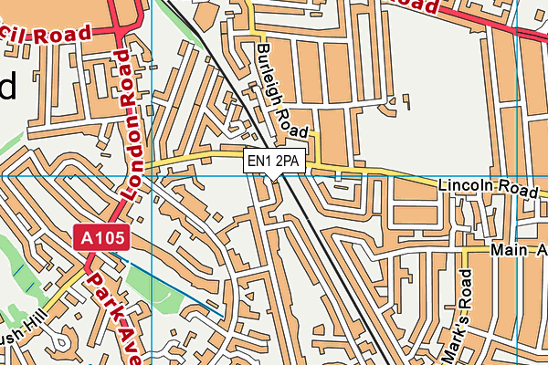 EN1 2PA map - OS VectorMap District (Ordnance Survey)