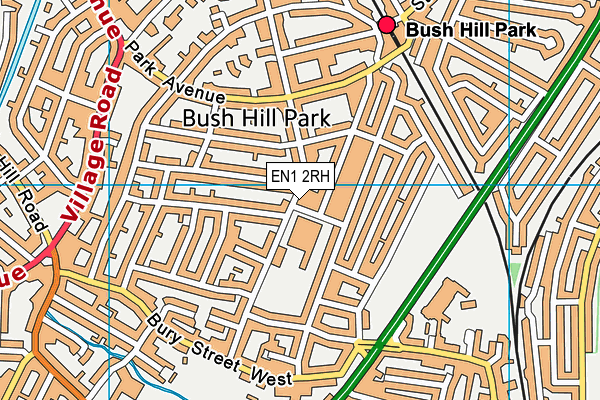 EN1 2RH map - OS VectorMap District (Ordnance Survey)