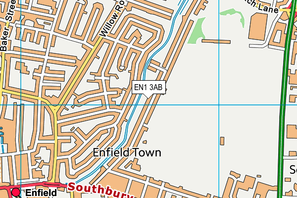 EN1 3AB map - OS VectorMap District (Ordnance Survey)