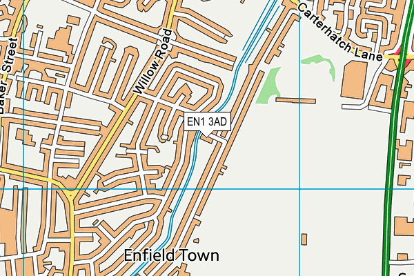 EN1 3AD map - OS VectorMap District (Ordnance Survey)