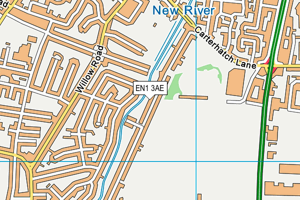 EN1 3AE map - OS VectorMap District (Ordnance Survey)
