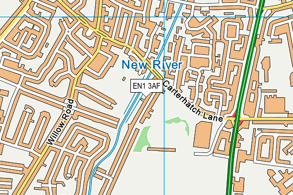 EN1 3AF map - OS VectorMap District (Ordnance Survey)