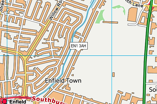 EN1 3AH map - OS VectorMap District (Ordnance Survey)