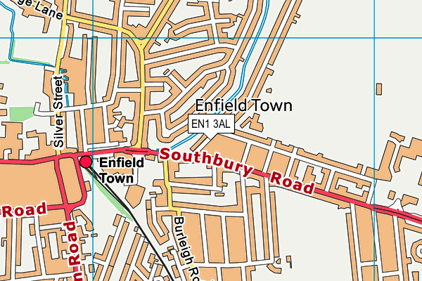 EN1 3AL map - OS VectorMap District (Ordnance Survey)